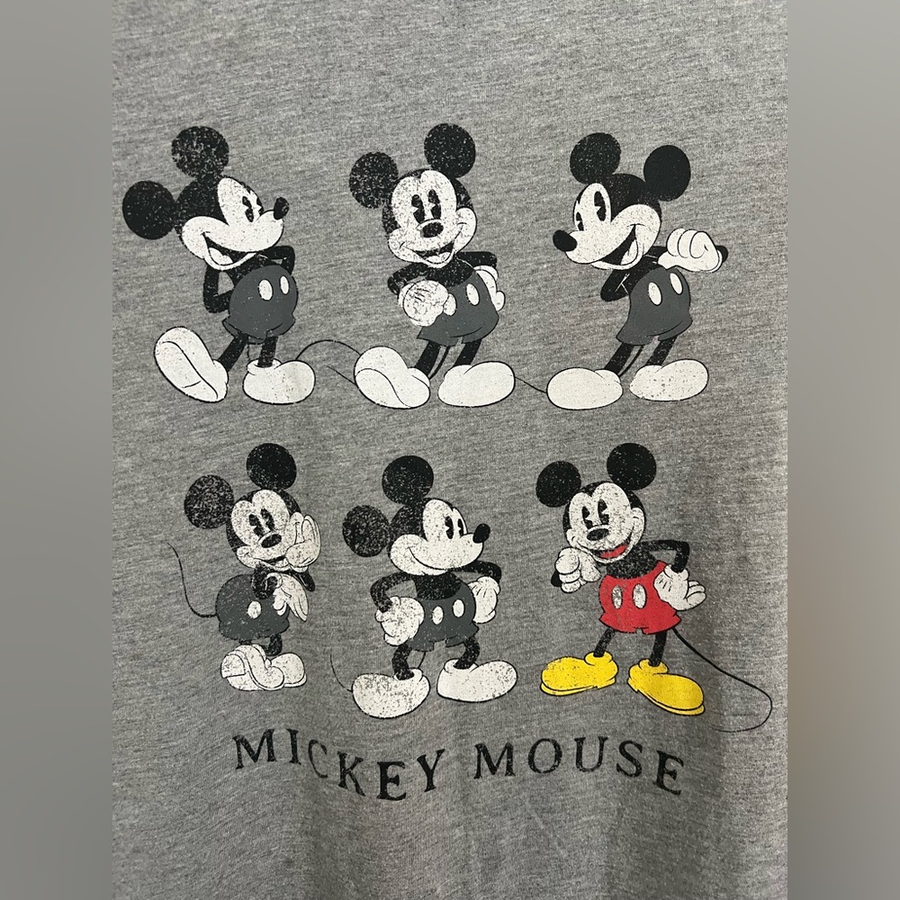 Disney Mickey Mouse Gray Graphic Tee Size XS - Picture 3 of 5